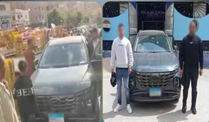 ضبط شخصين سارا عكس الاتجاه وتعديا على سيارة بالشرقية بعد تداول فيديو